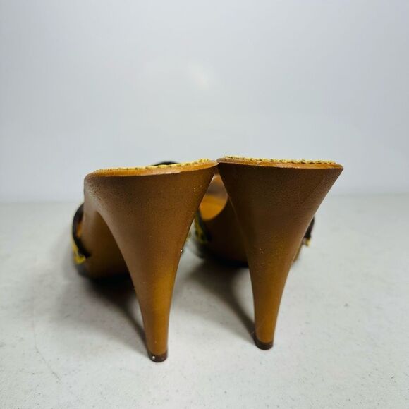 Zoccoli da donna con Fiori Laserati TACCO 11 - K23301 GIALLO 40-9 - Picture 5 of 7